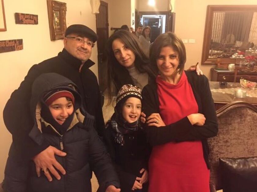 Maha and sister and family, Dana and Amer Qandah with children Wadee' and Ghena, January 7, 2017.jpg