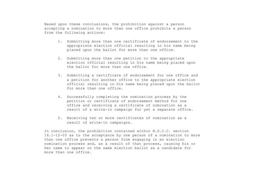EMBED: 1986 AG's Opinion About Appearing On Ballot