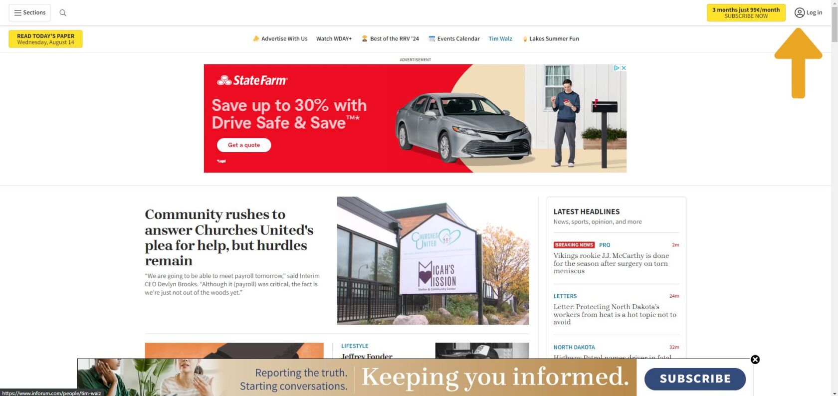 Learn how to log in to your news account, e-paper and more - InForum ...