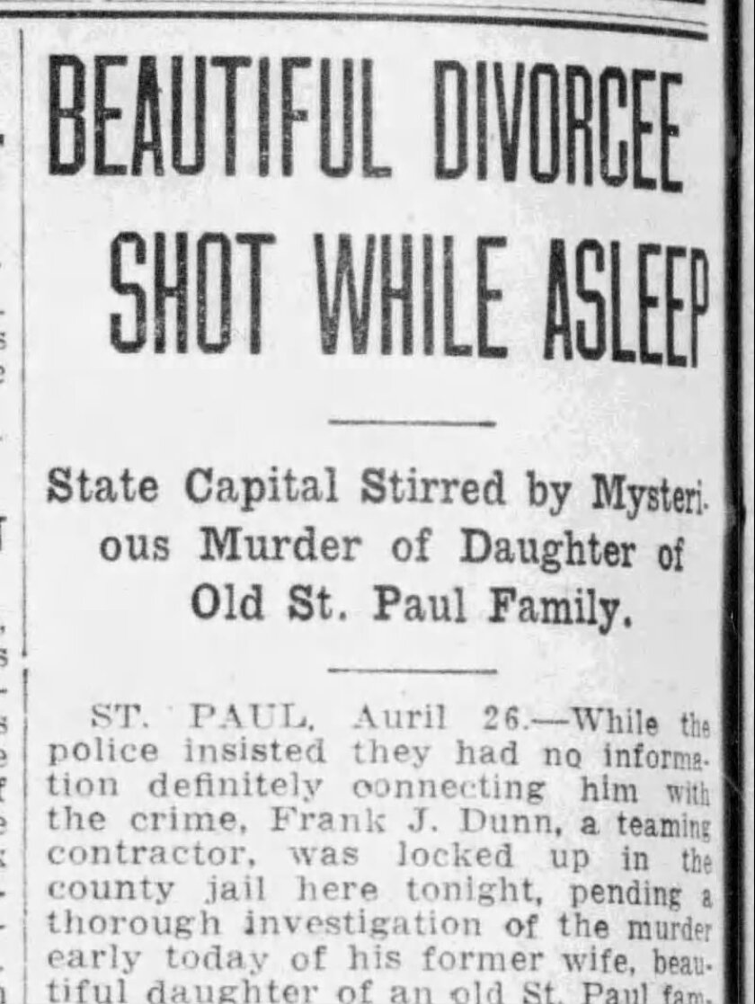 a historical newpaper clipping discusses a recent murder