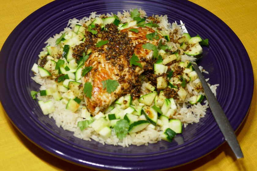 Lebanese Chicken and Basmati Rice.