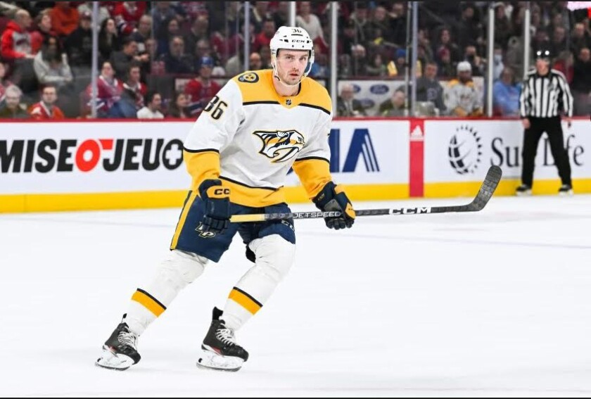 Cole Smith on the ice.