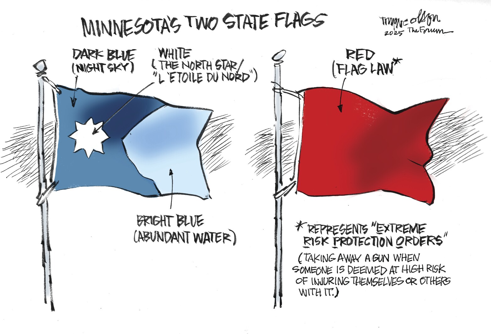 Trygve Olson cartoon: Minnesota's two state flags - InForum | Fargo ...