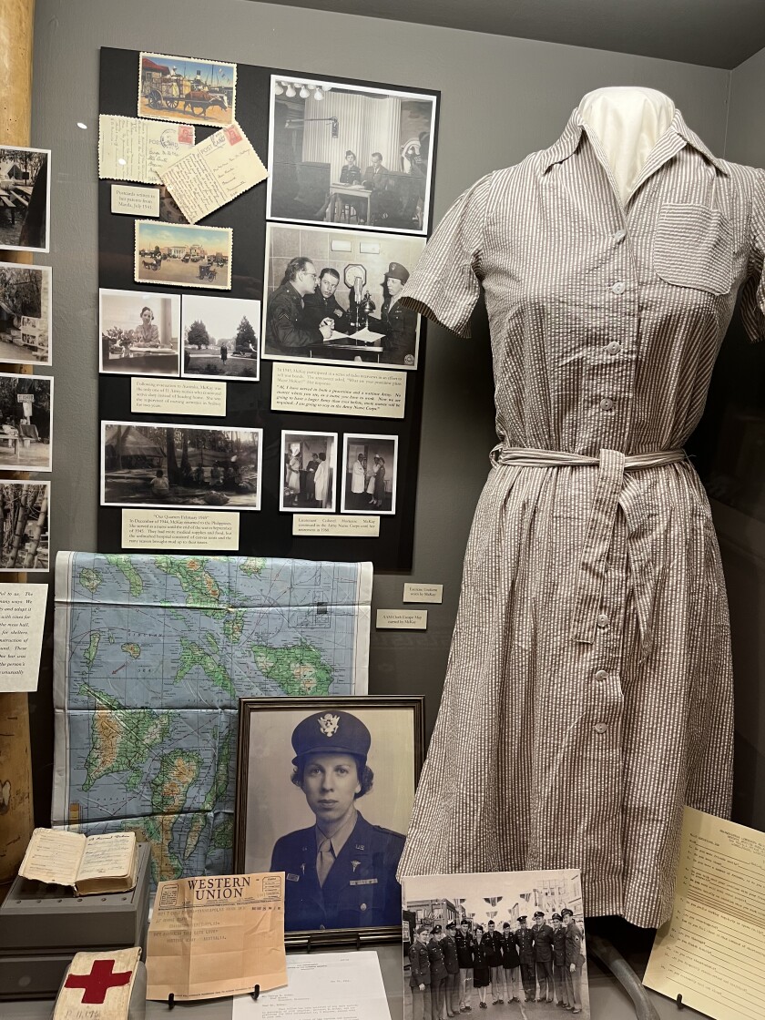 Several other black-and-white photos at the county museum provide additional information about the remarkable life and career of the Brainerd High School alum, such as an exercise uniform worn by McKay.