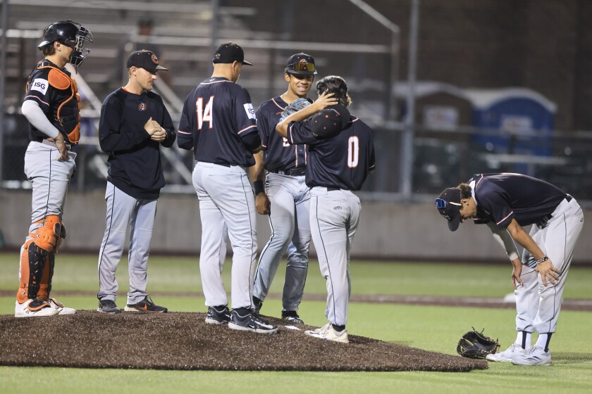 college men play baseball