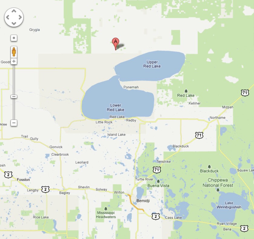 Upper Red Lake location map