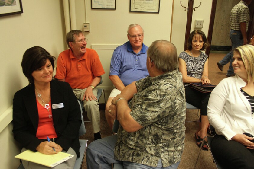 Candidates gather