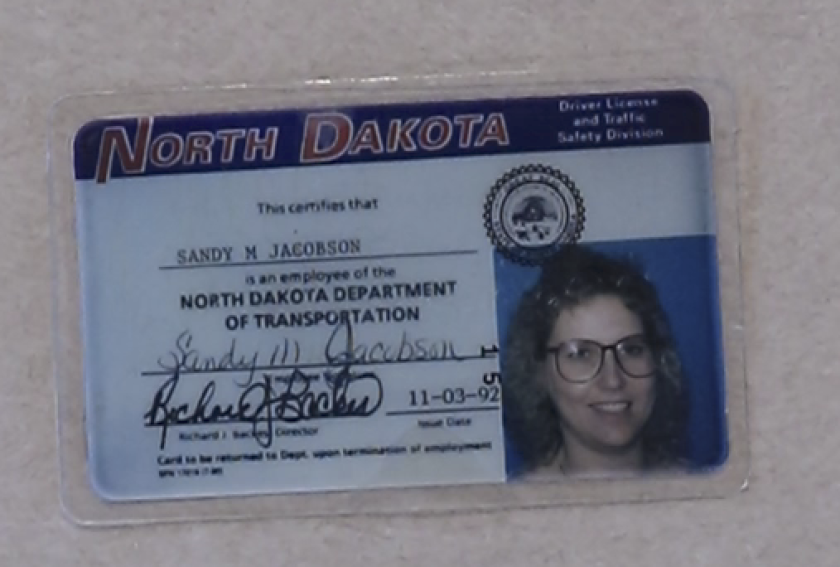 Sandra Jacobson's state identification card