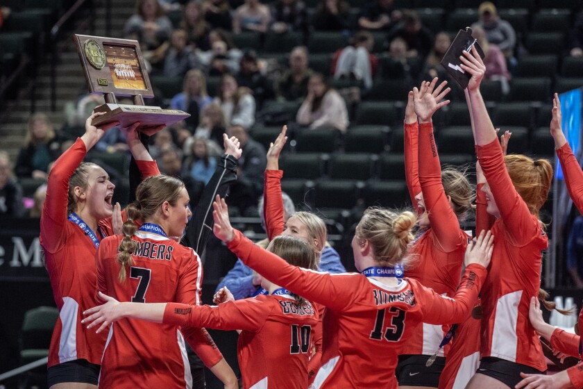 Cannon Falls, Pequot Lakes Class AA Championship volleyball