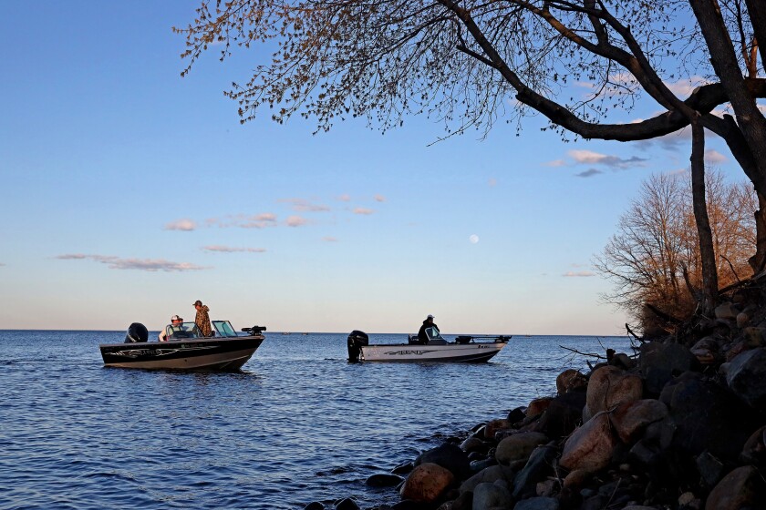 Scenes from fishing opener on Mille Lacs lake in Garrison.