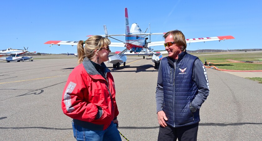 Pilot and planes at MNDNR tanker base.
