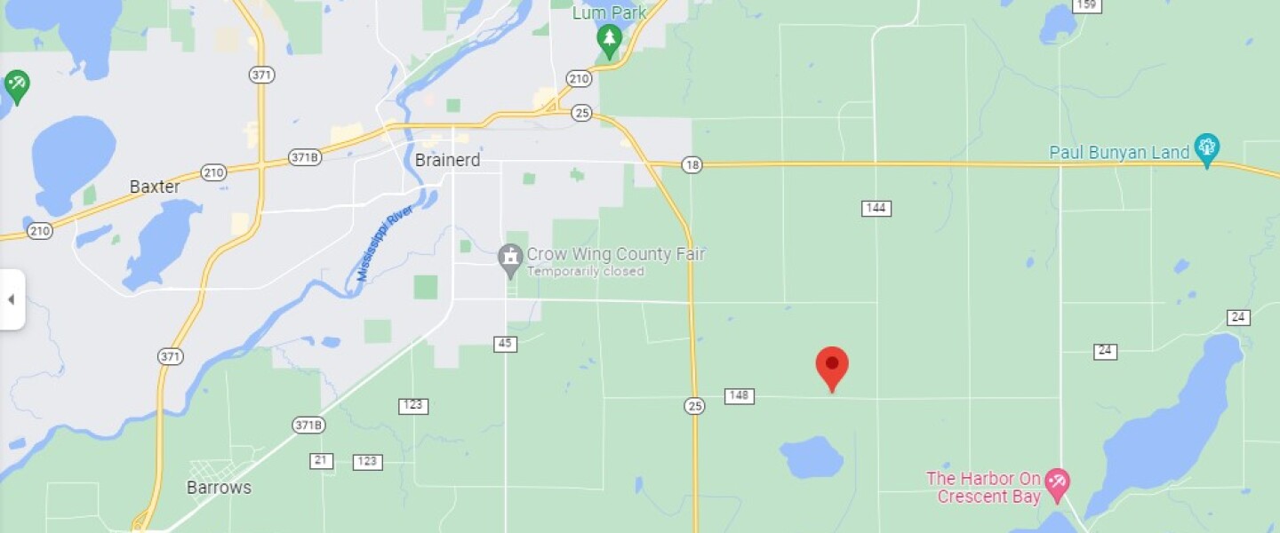 A map shows Thompson Road in relation to Brainerd.