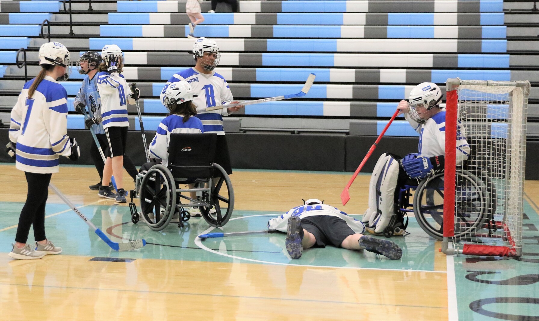 Brainerd vs Dakota United Saturday, March 19, 2022, during the adapted floor hockey state championship game at Bloomington Jefferson High School.