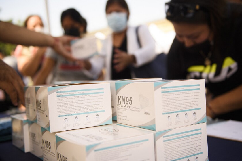 COVID-19 vaccinations, face masks and other resources distributed in Los Angelse
