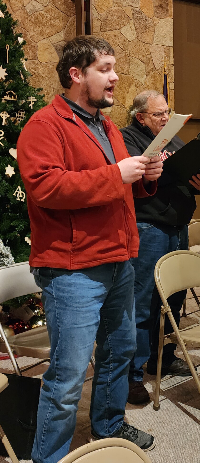 The Worthington Chamber Singers practice on Tuesday, Nov. 29, 2022, preparing for their concert, set to start at 2 p.m. Dec. 11 at First United Methodist Church in Worthington, with a prelude by the Worthington Brass starting at 1:45 p.m.