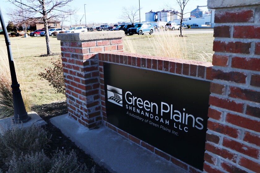 A company title says Green Plains, Inc., "Shenendoah LLC" plant.