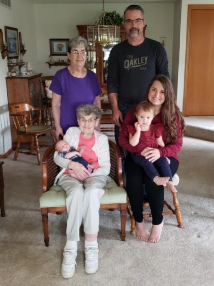 Five Generations Inez Danielson Family West Central Tribune News
