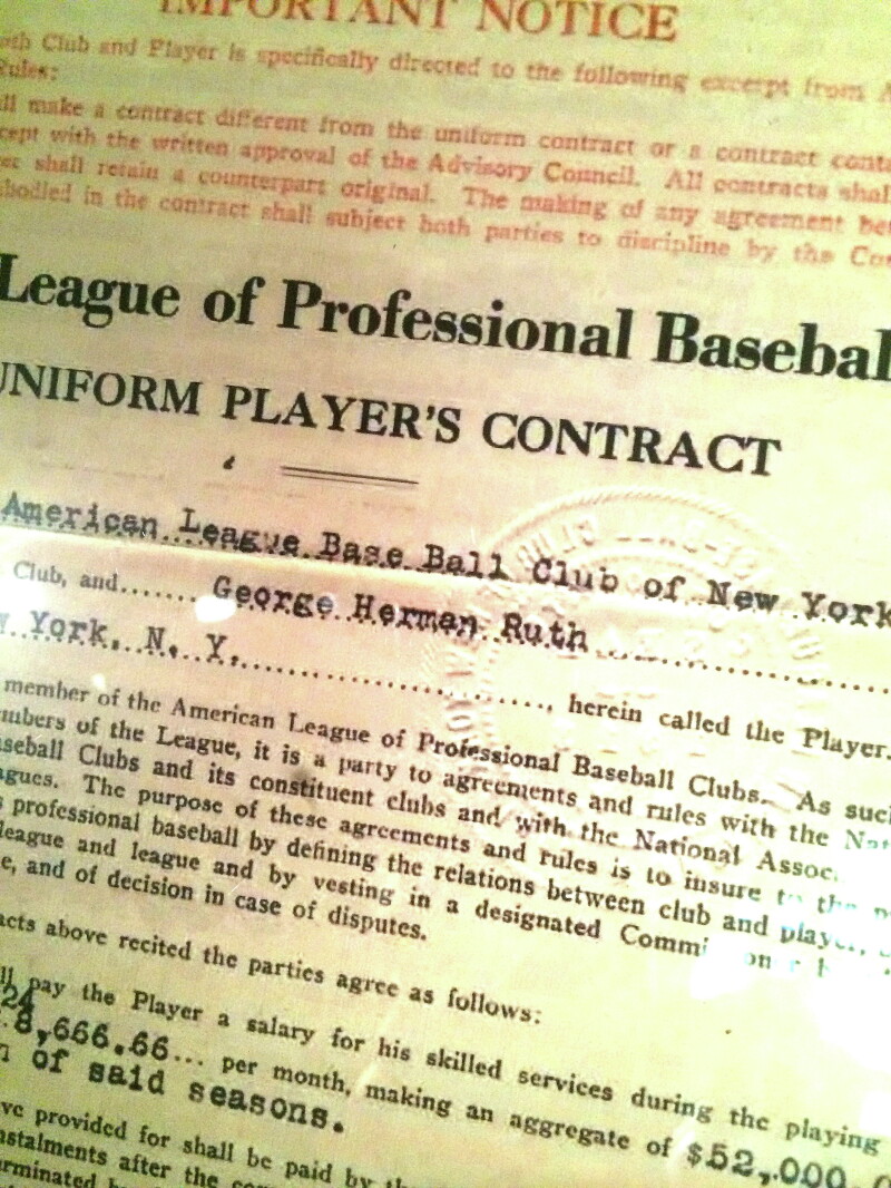 Baby Ruth Contract Last chance to see Babe Ruth's contract - Duluth News Tribune | News ...