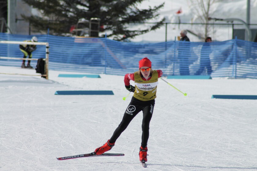 Aidan Ripp during Nordic ski competition