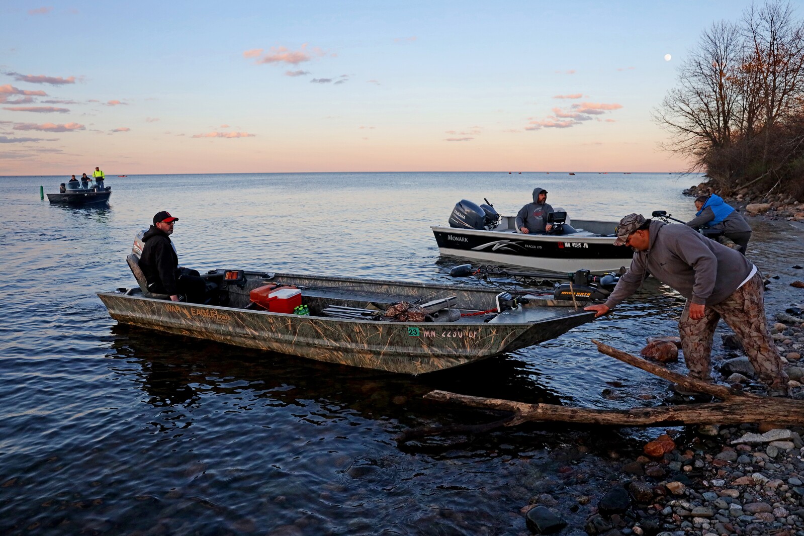 Scenes from fishing opener on Mille Lacs lake in Garrison.