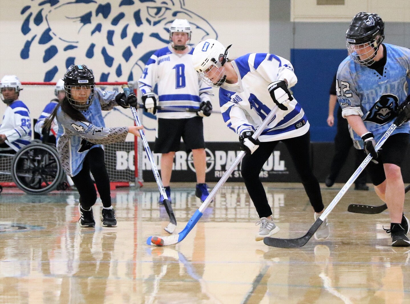 Brainerd vs Dakota United Saturday, March 19, 2022, during the adapted floor hockey state championship game at Bloomington Jefferson High School.