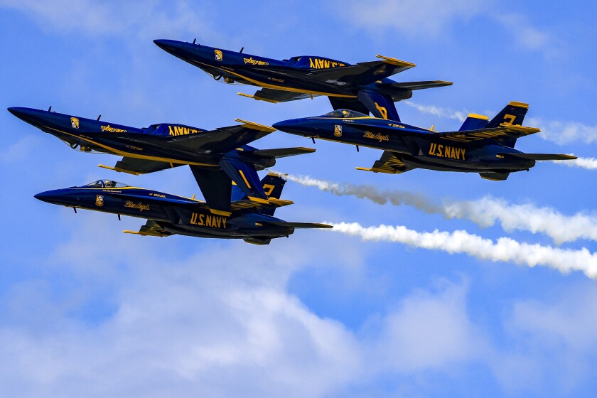 military aircraft on display at airshow