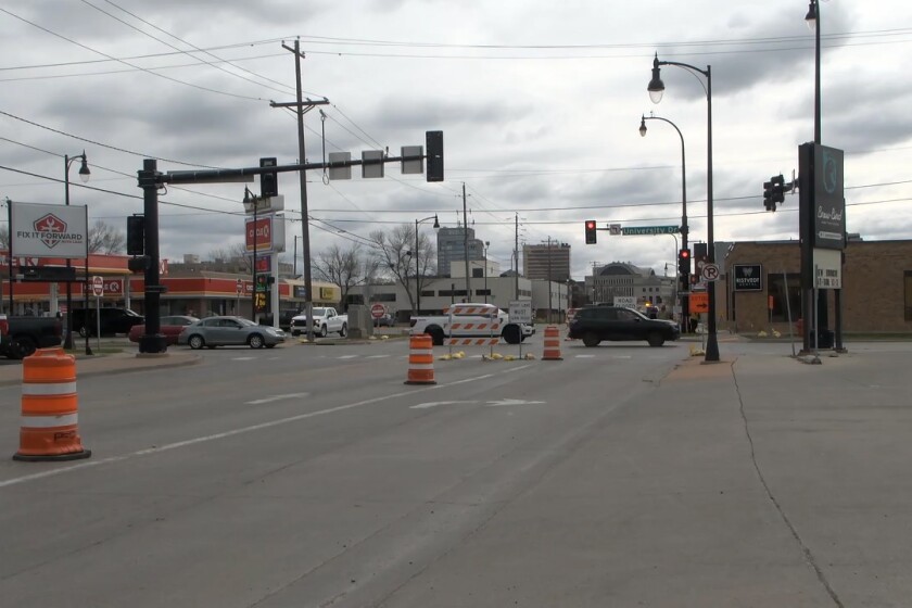 Road closure begins on First Avenue North in Fargo - InForum | Fargo ...