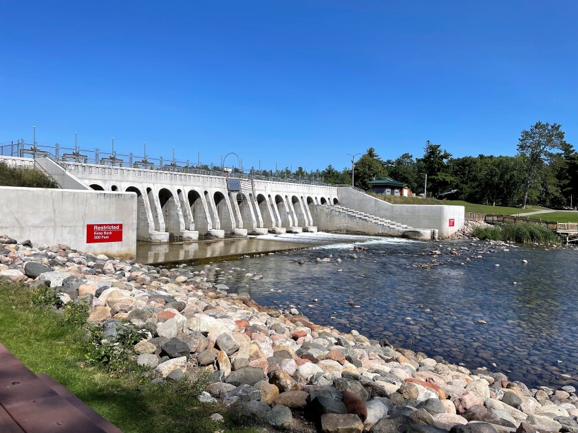 Pine River Dam as it appears today in Crosslake, Minn.