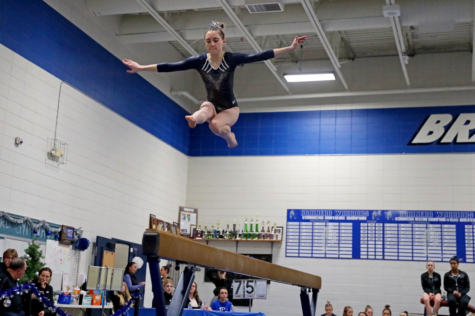Brainerd gymnastics against Sauk Rapids on Friday, Jan. 13, 2023, at Brainerd.