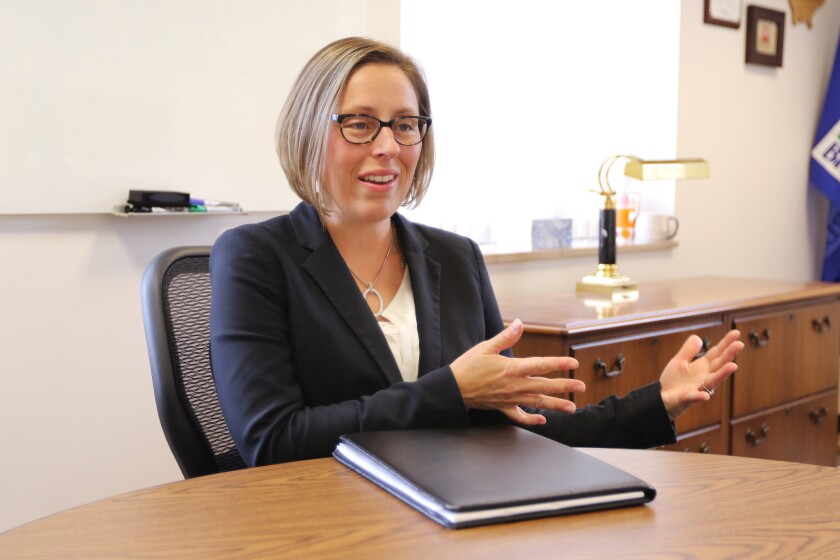 Cassandra Torstenson Thursday, July 26, at Brainerd City Hall. She started as city administrator in January. Kelly Humphrey / Brainerd Dispatch