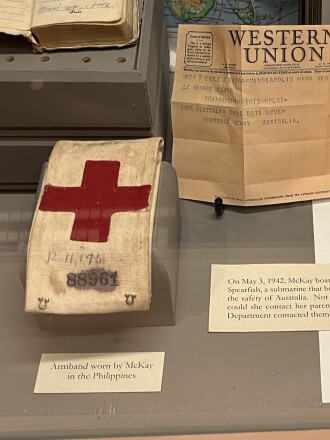 A Bronze Medal awarded to Lt. Col. Hortense McKay, a Western Union telegram between her and her father, and other items related to the World War II hero and nurse are on display at the Crow Wing County Historical Museum and Research Library on Laurel Street.