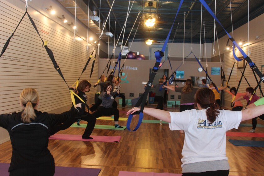 Body Lift Fitness holds public and private group sessions for participants at their downtown Dickinson location. (Press Photo by Kalsey Stults)