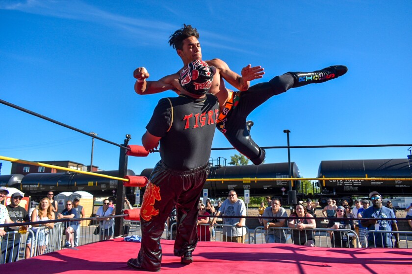 Professional wrestlers at an Under Zero event