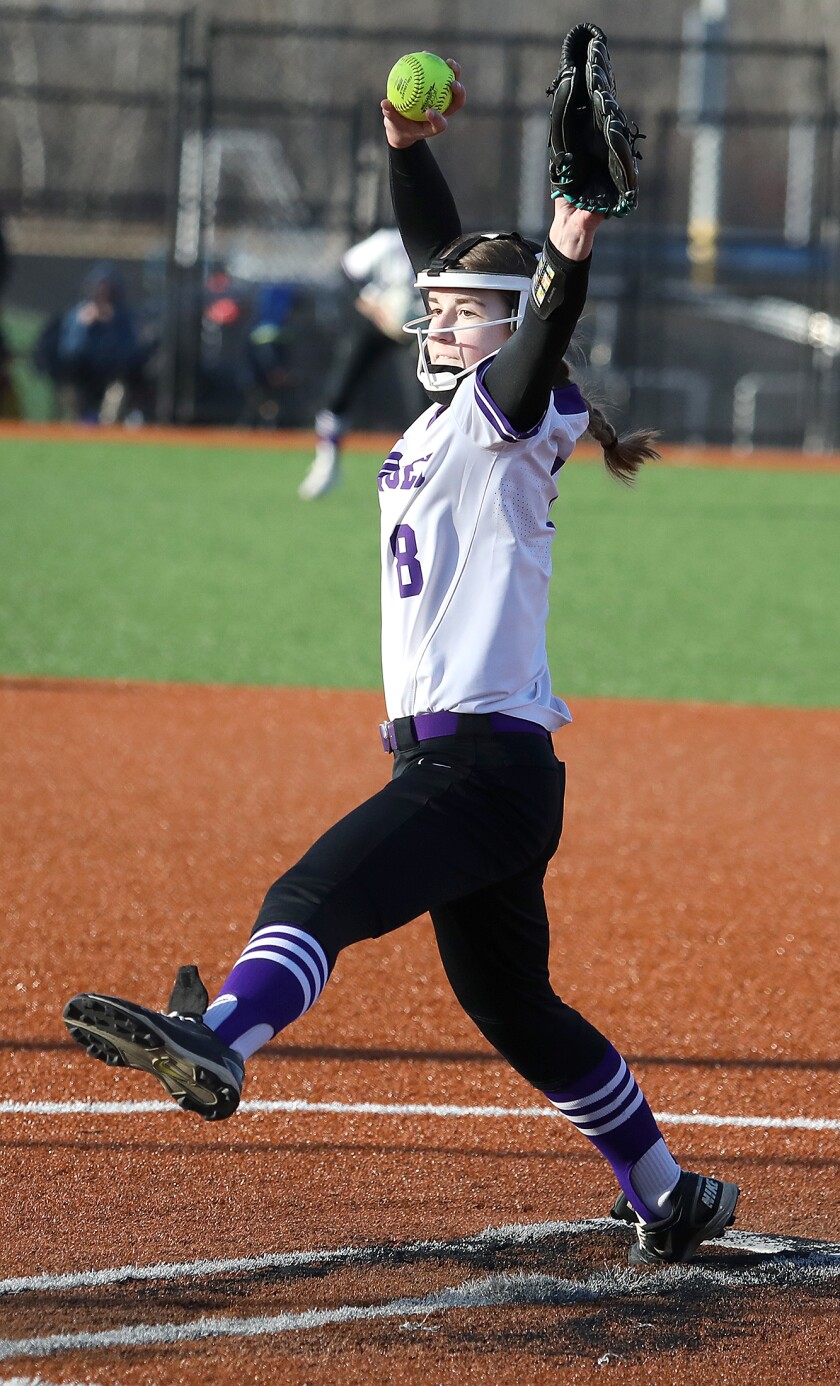 Cloquet’s Allie Jones (8) delivers a pitch in the fourth inning