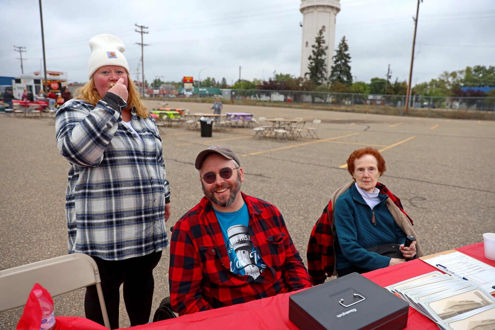People gather downtown Saturday, Sept. 24, 2022, during the second annual Paul Bunyan Flapjack Festival in Brainerd.