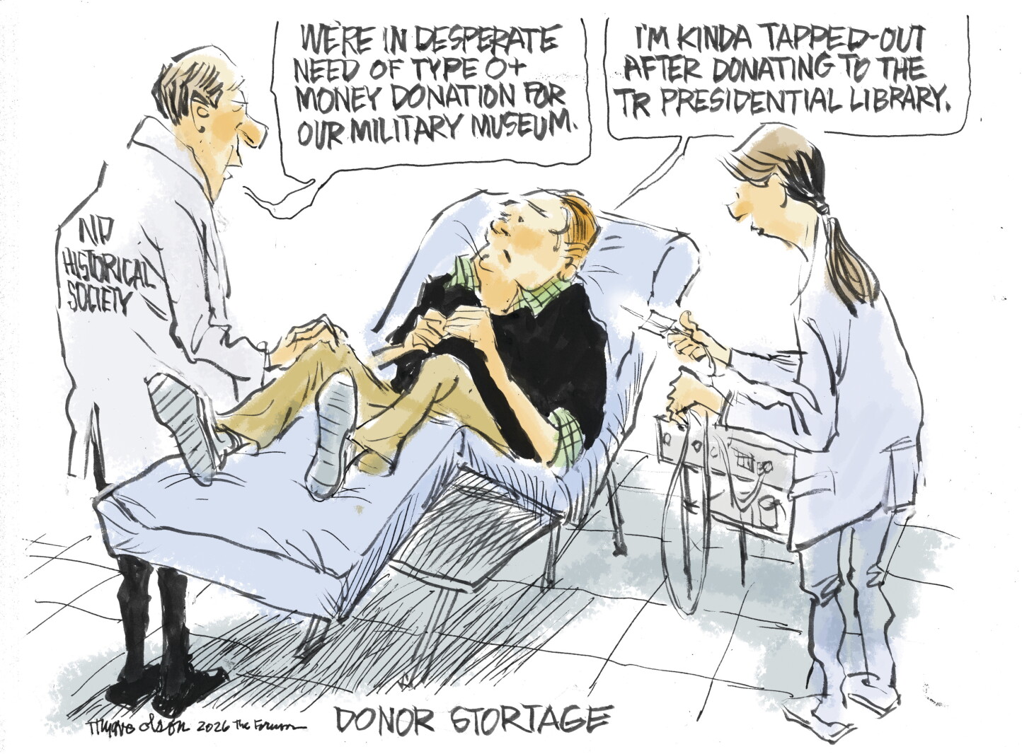 Trygve Olson cartoon: Donor shortage
