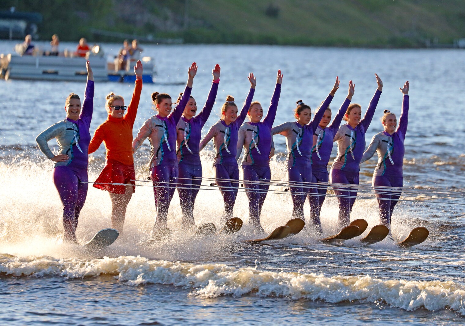 Water skiing ballet line