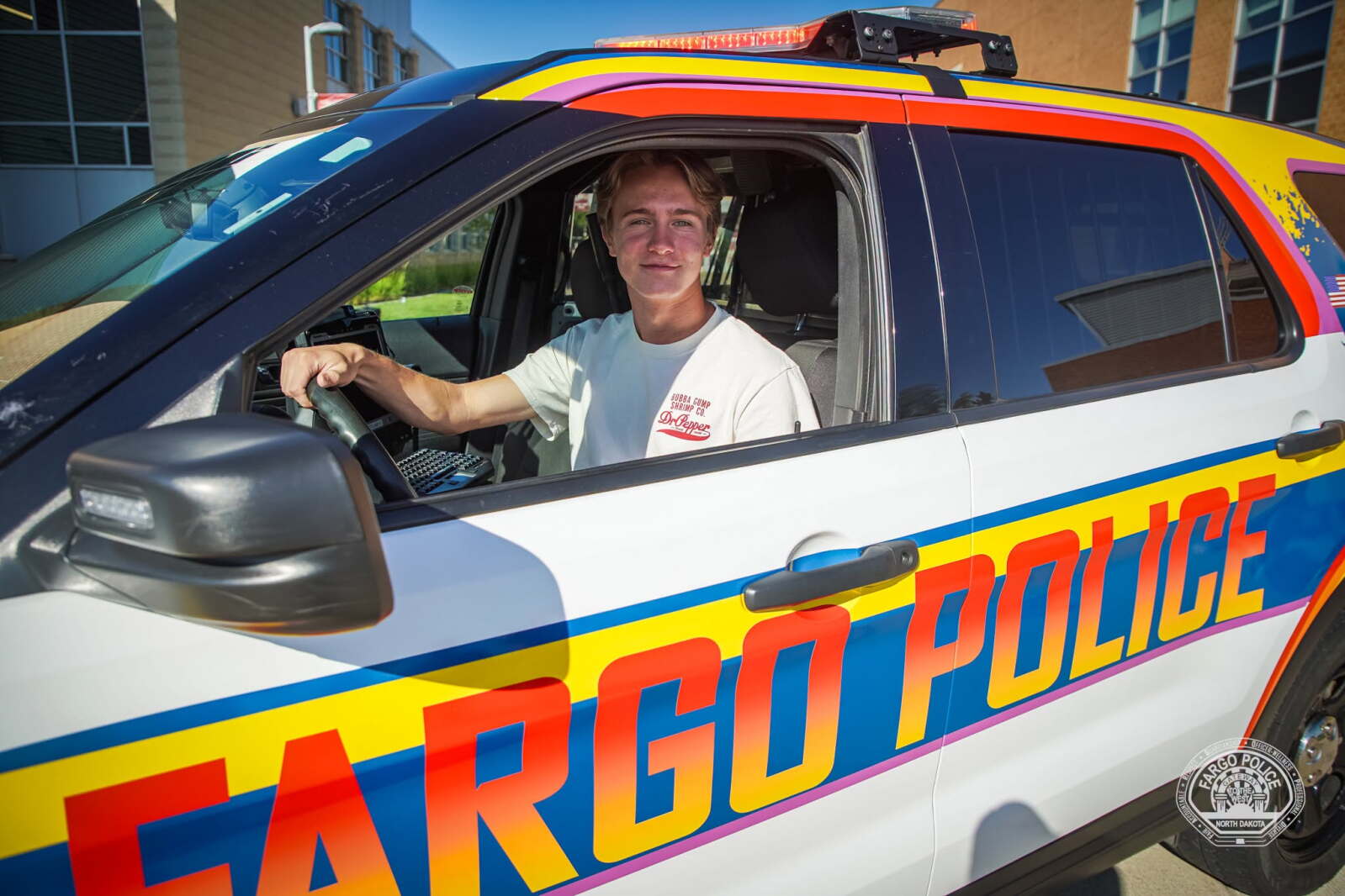 Student artwork featured on Fargo police vehicles