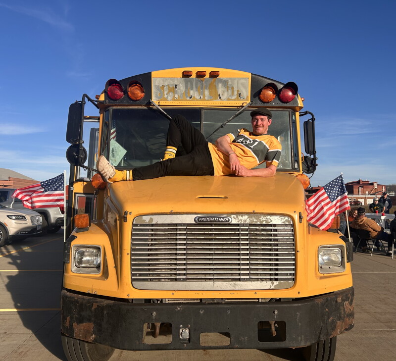 Irishman Ken Crowley Sets Out to Drive Yellow School Bus Across America