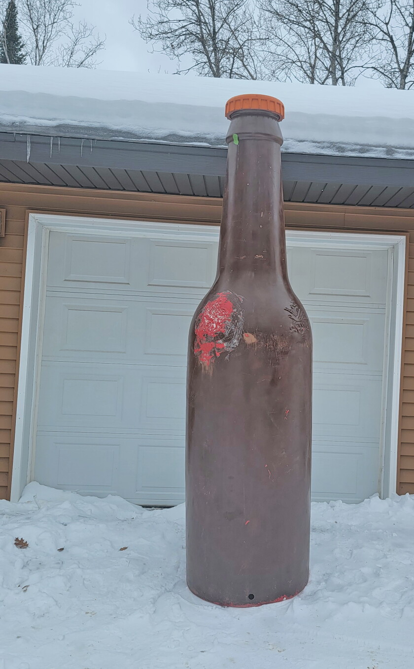Giant Beer Bottle Turned Down By Nevis City Council Park Rapids Giant beer bottle turned down by nevis city council park rapids