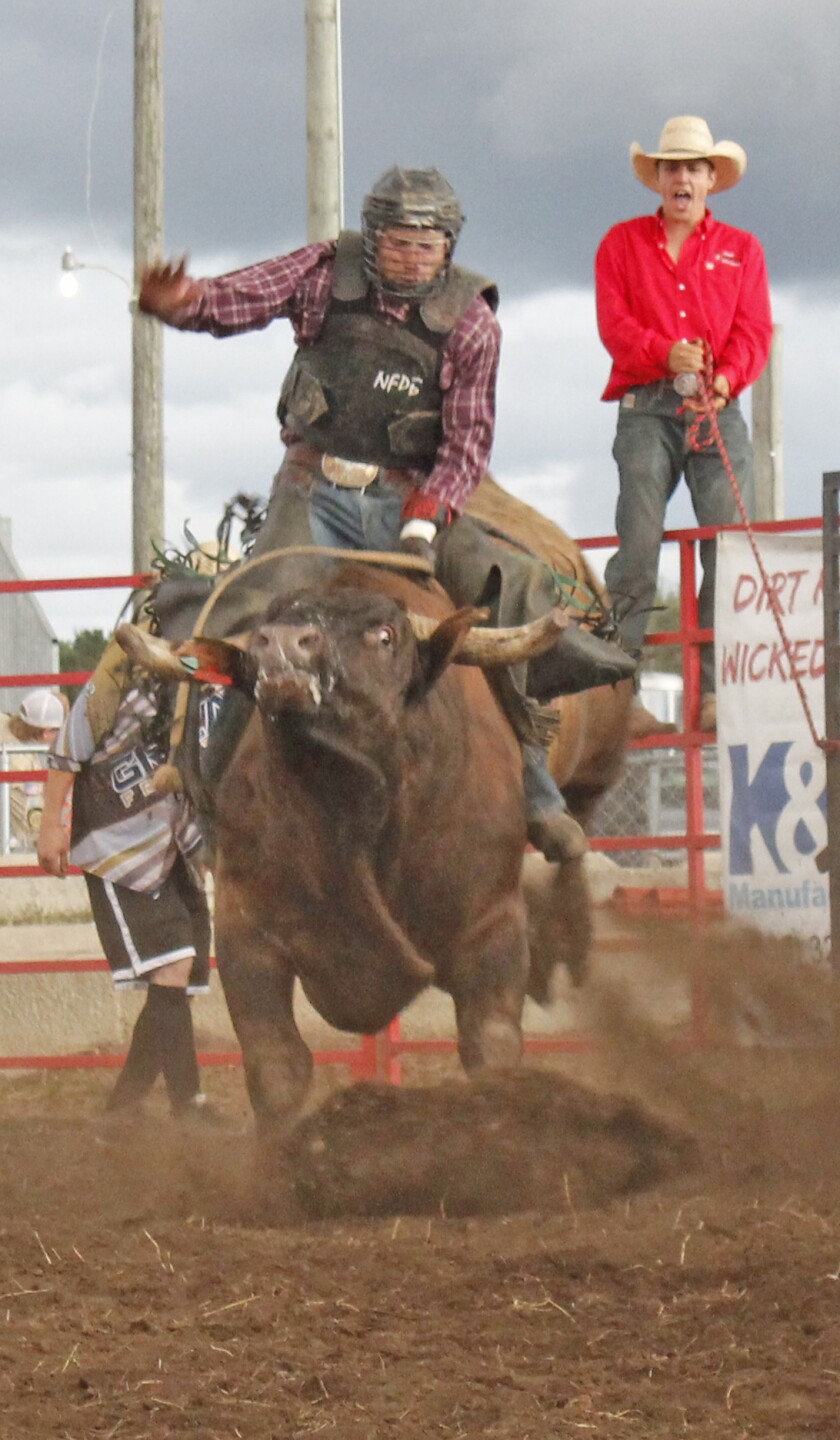 Minnesota cowboy wins Hubbard County Fair bull ride - Park Rapids ...
