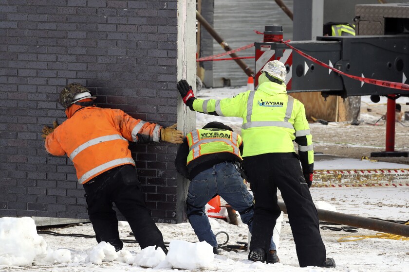 At Grand Rapids construction site.