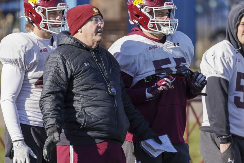Man coaching college football