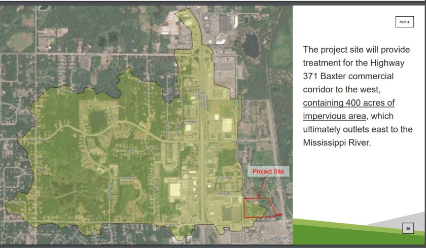 Whiskey Creek Project Site shown on map