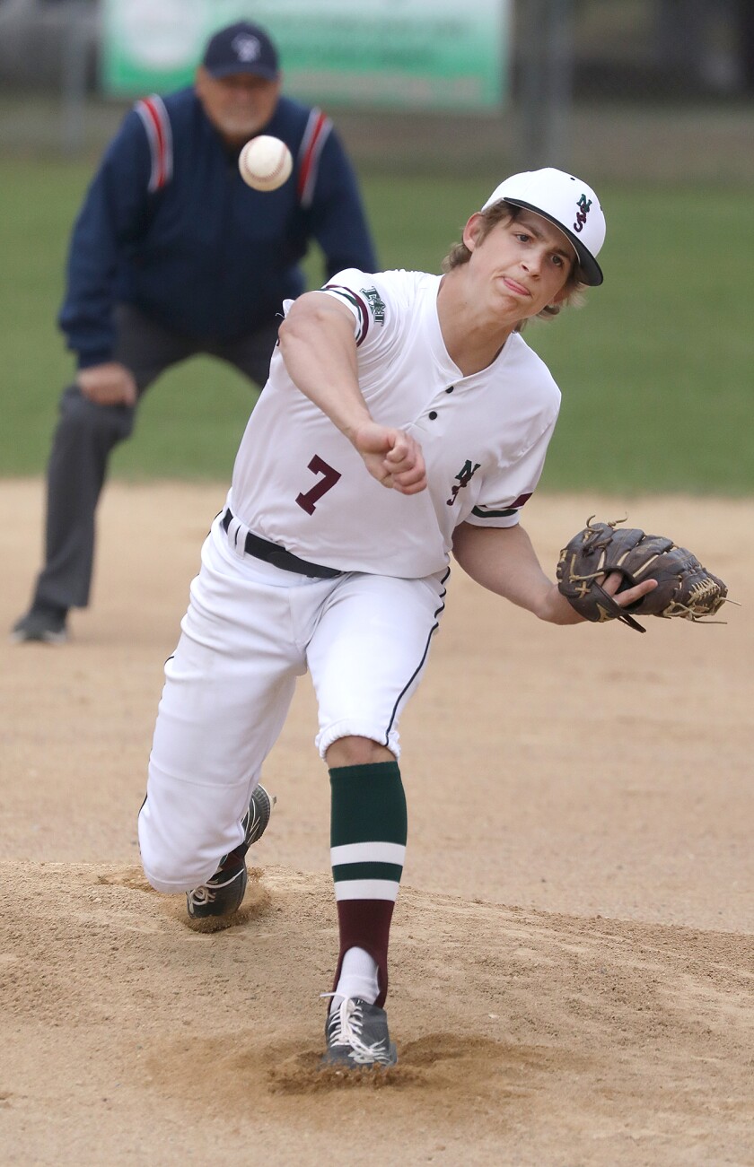Northwood/Solon Springs’ Tanner Carlson (7) fires a pitch