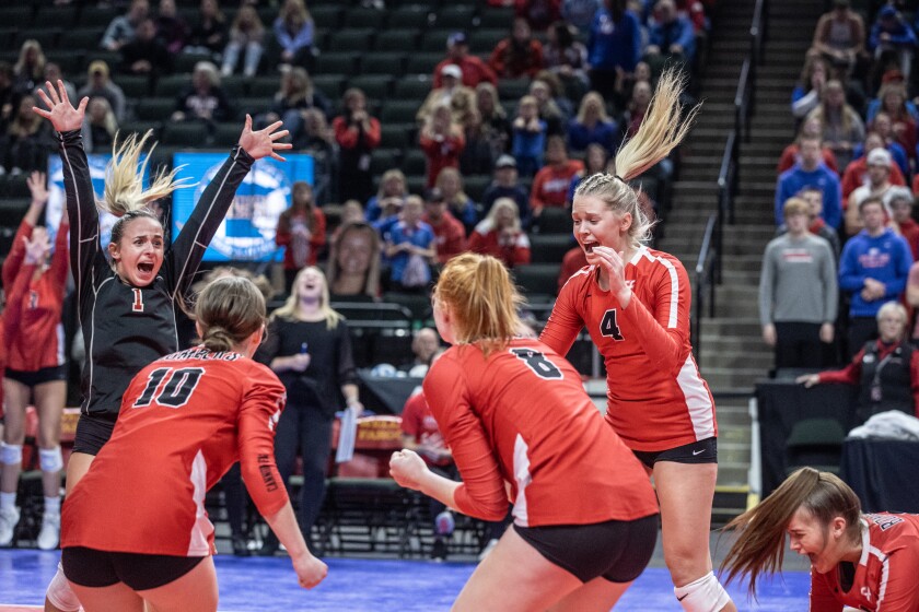 Cannon Falls, Pequot Lakes Class AA Championship volleyball
