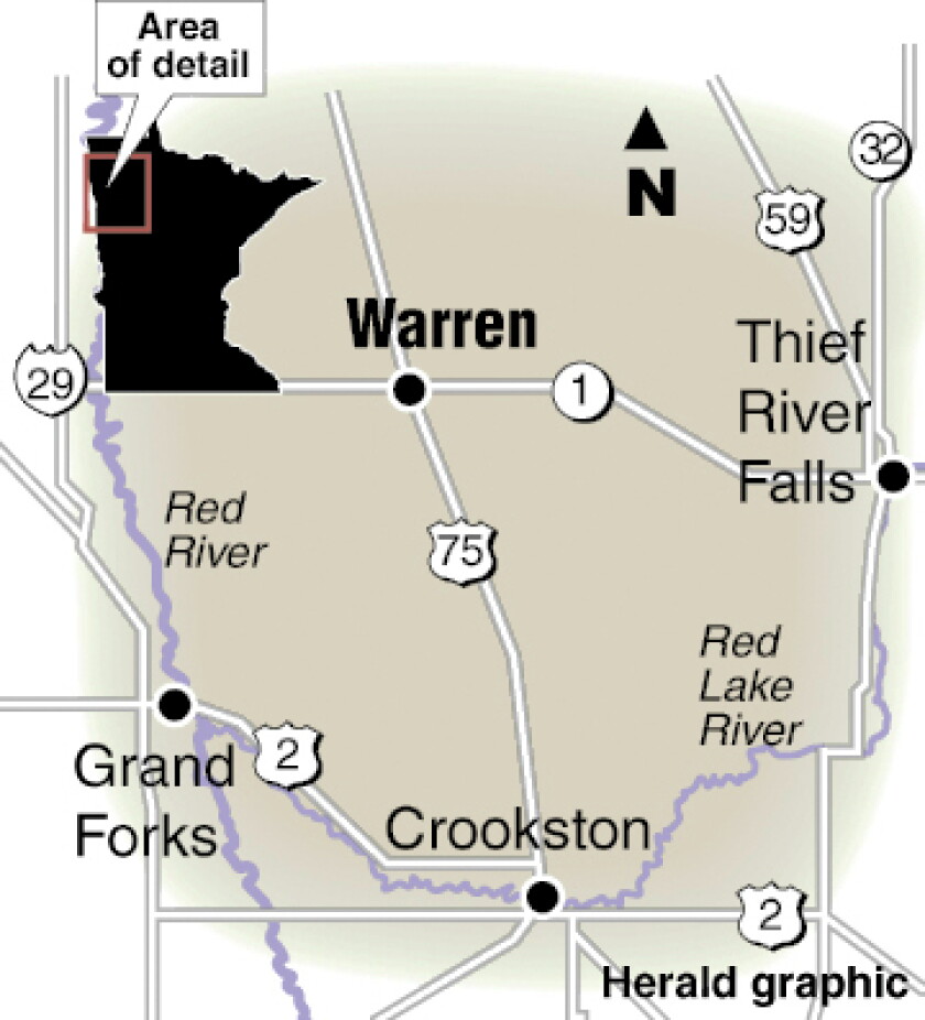 Warren Mn Map RED RIVER ROAD TRIP: The many faces of Warren - Grand Forks Herald ...