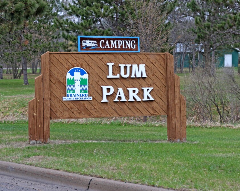 Lum Park is on the east side of Brainerd just off Highway 210 with access to Rice Lake, camping, playground, fishing and disc golf.