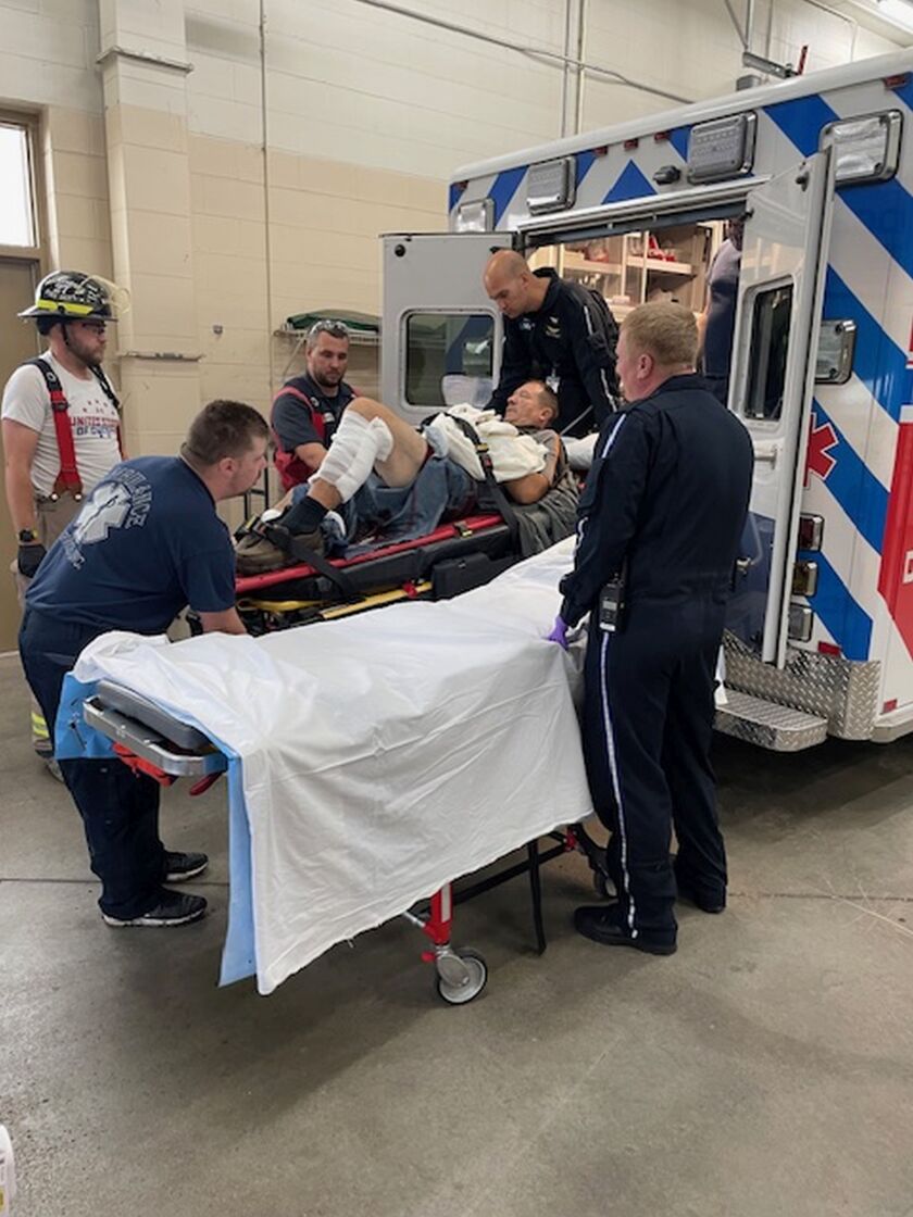 Jawaski_Jim awaits air transport to Fargo in ambulance garage on Sept. 27 2023.jpg