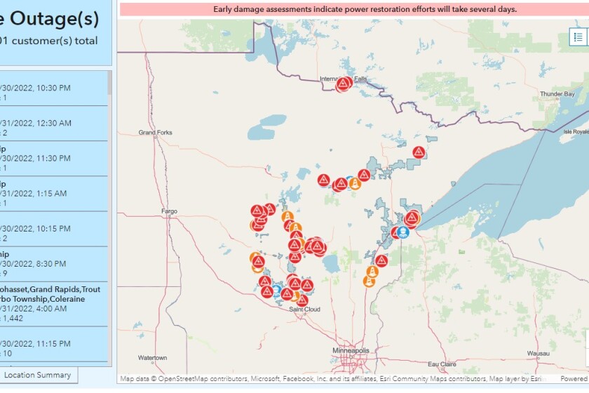 Minnesota Power responds after tornado, severe storms hit region